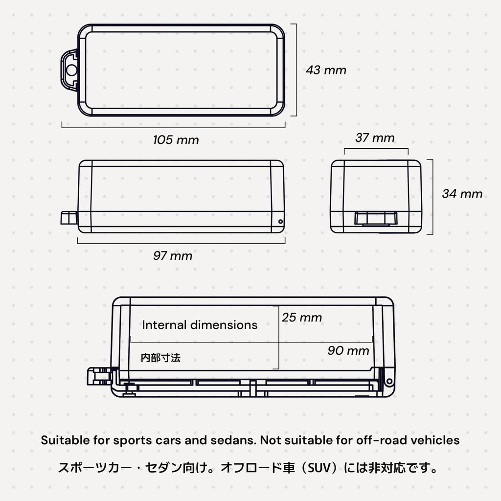 1:64 Scale Model Car Portable Display Case & Lanyard Charm