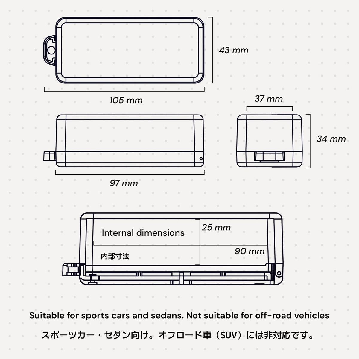 1:64 Scale Model Car Portable Display Case & Lanyard Charm