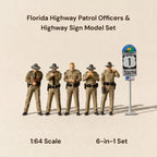 1:64 Florida Highway Patrol Officers & Highway Sign Model Set