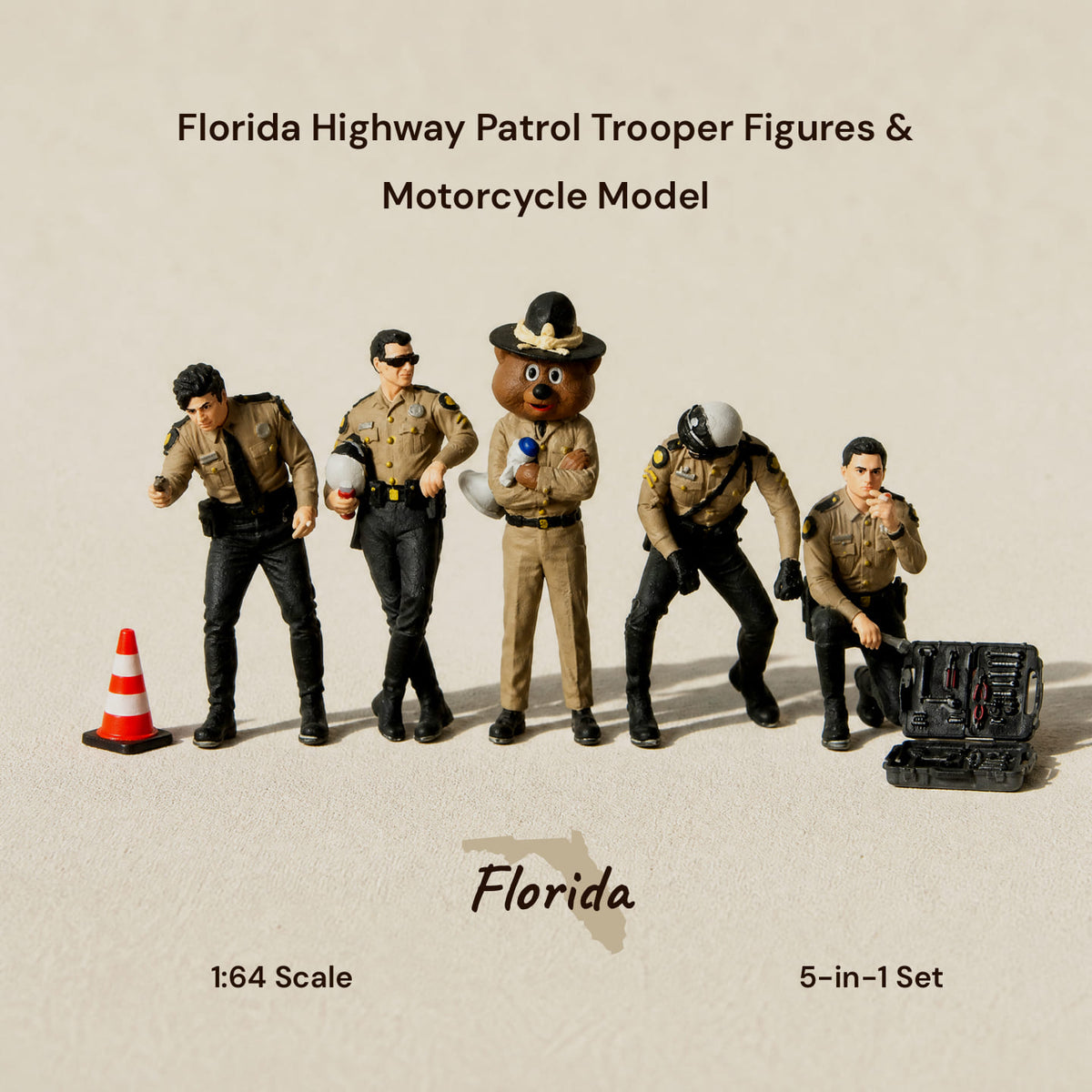 S2 - 1:64 Florida Highway Patrol Trooper Figures Set