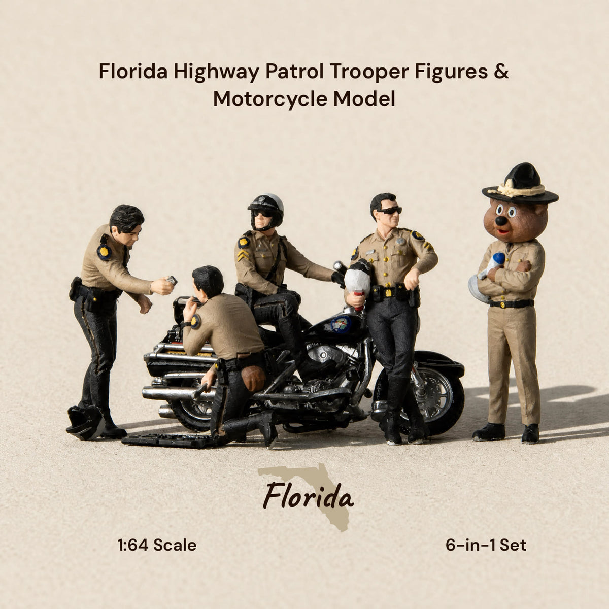 S2 - 1:64 Florida Highway Patrol Trooper Figures Set