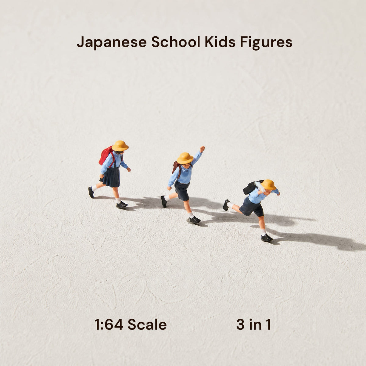 1:64 Scale Japanese School Kids Miniature Figures Set