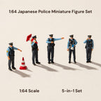 1:64 Japanese Police Miniature Figure Set