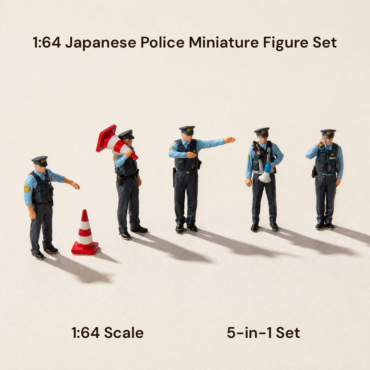 1:64 Japanese Police Miniature Figure Set
