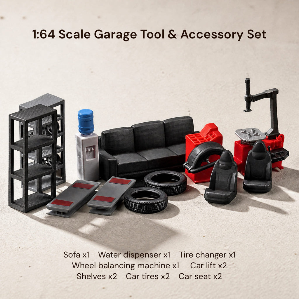 1:64 Scale Garage Tool & Accessory Set