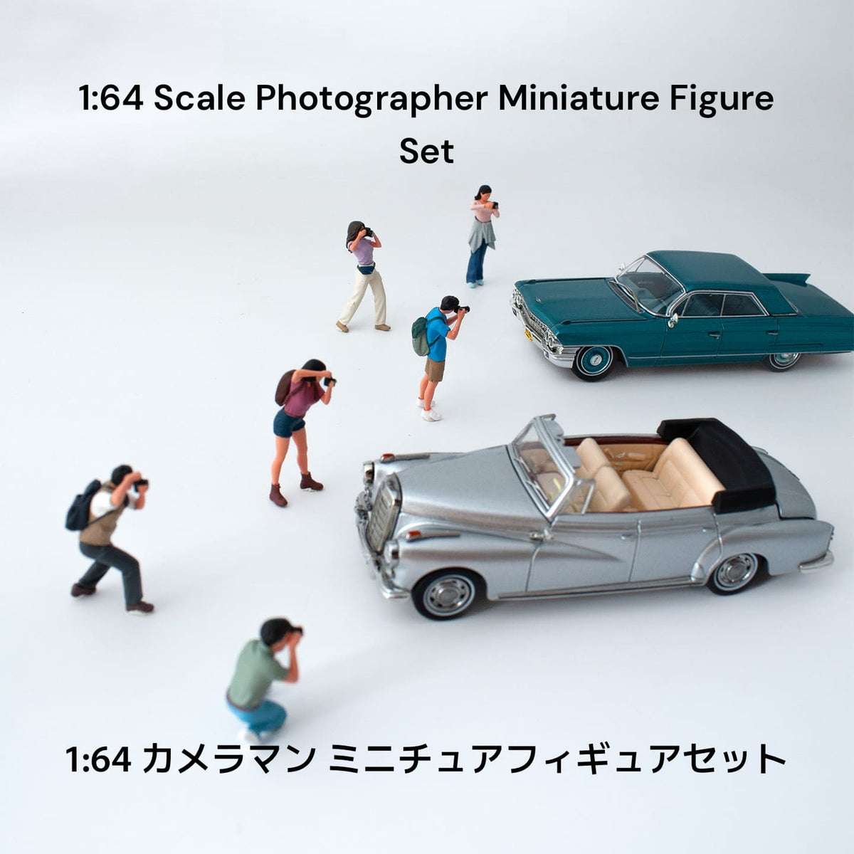 1:64 Scale Photographer Miniature Figure Set