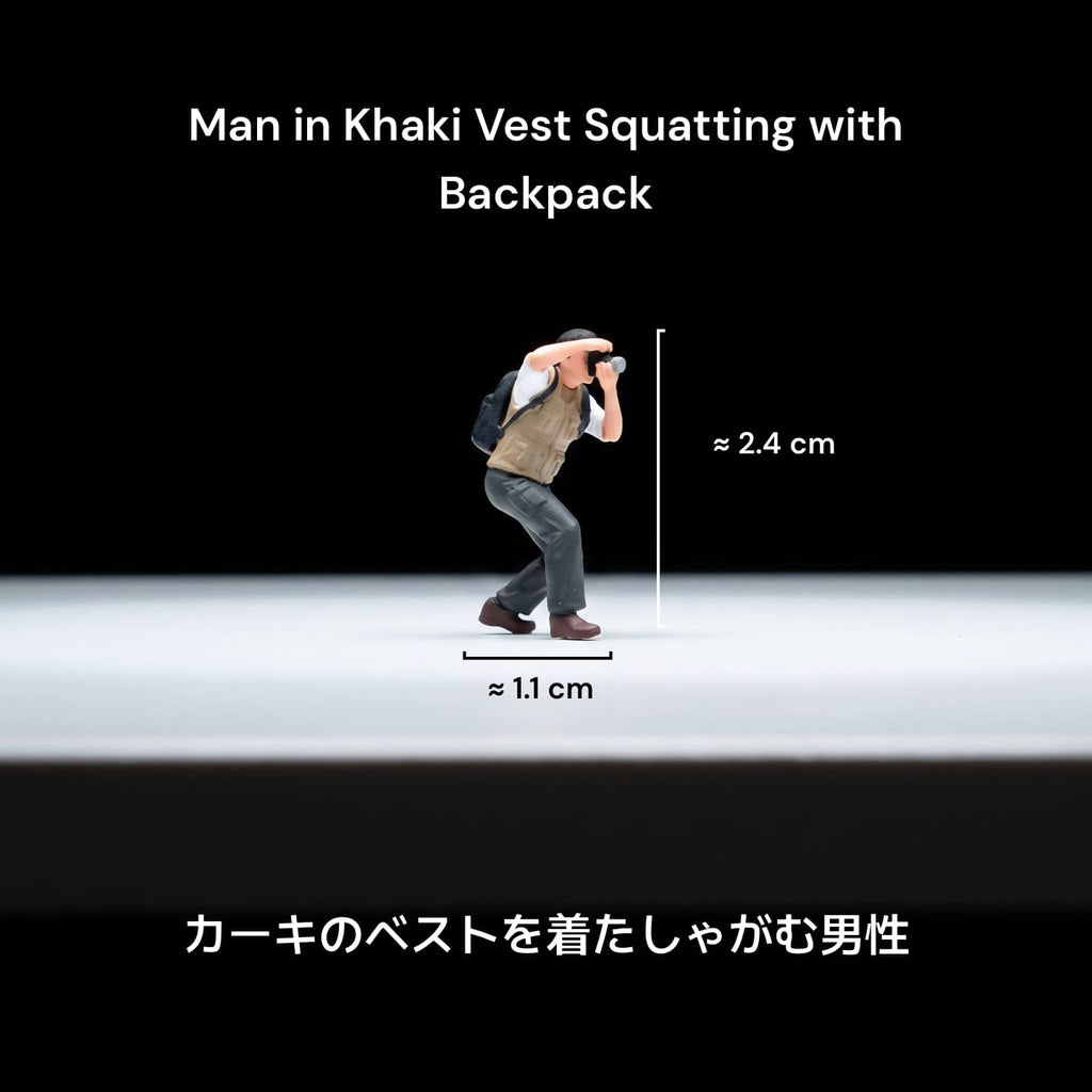 1:64 Scale Photographer Miniature Figure Set