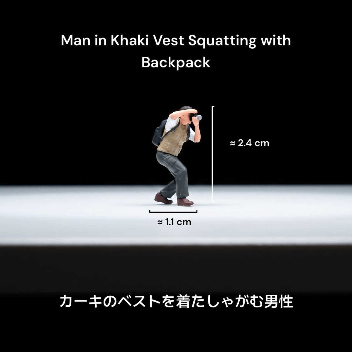 1:64 Scale Photographer Miniature Figure Set