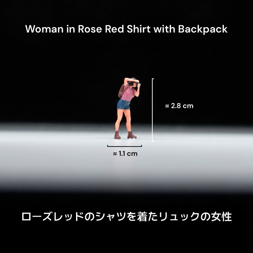 1:64 Scale Photographer Miniature Figure Set