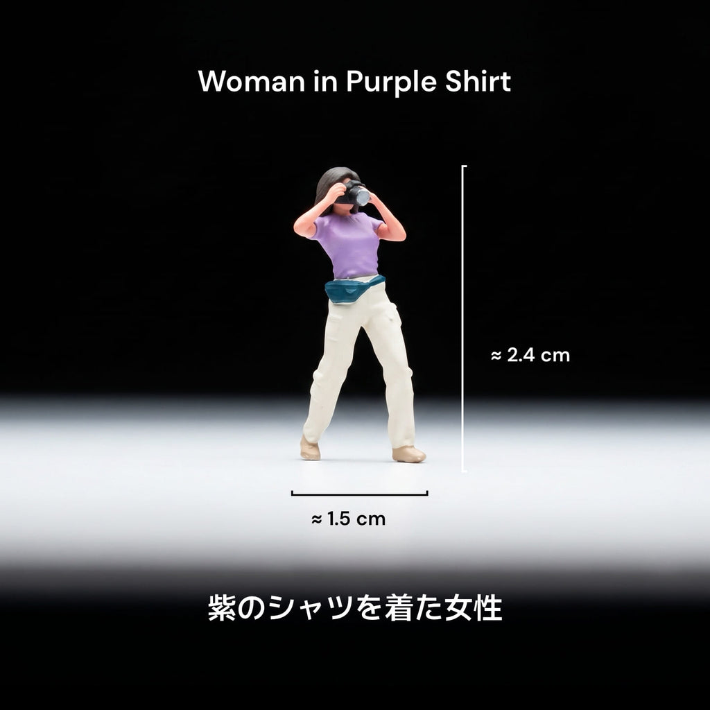 1:64 Scale Photographer Miniature Figure Set