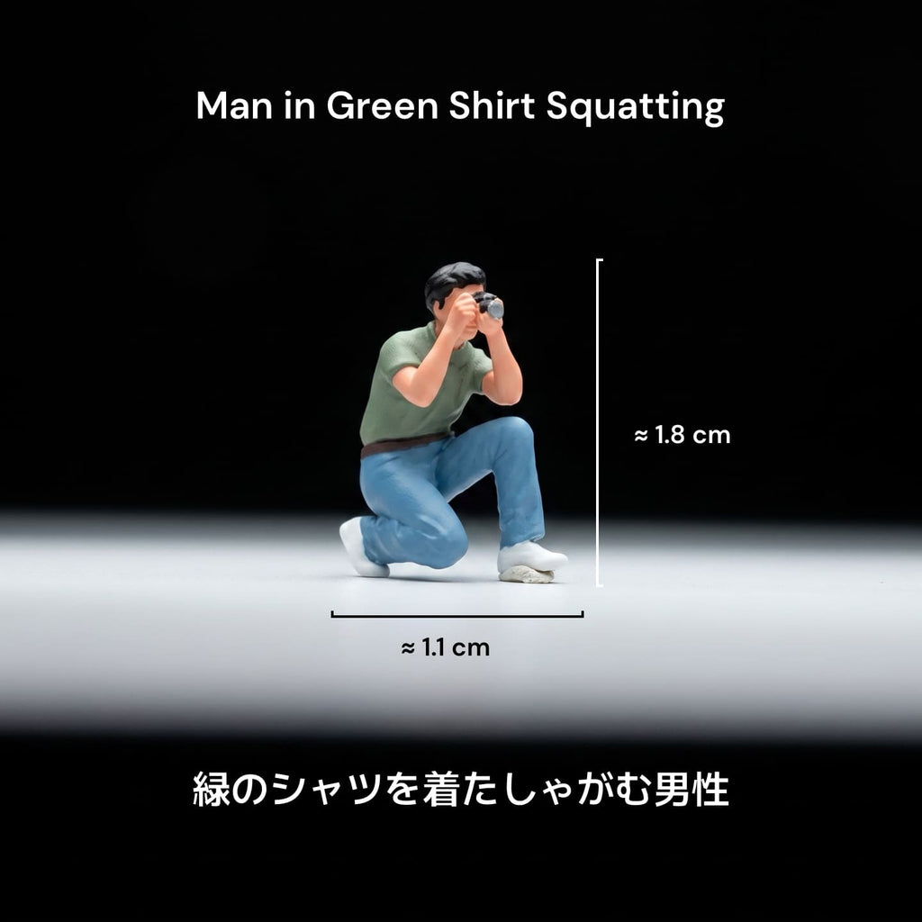 1:64 Scale Photographer Miniature Figure Set