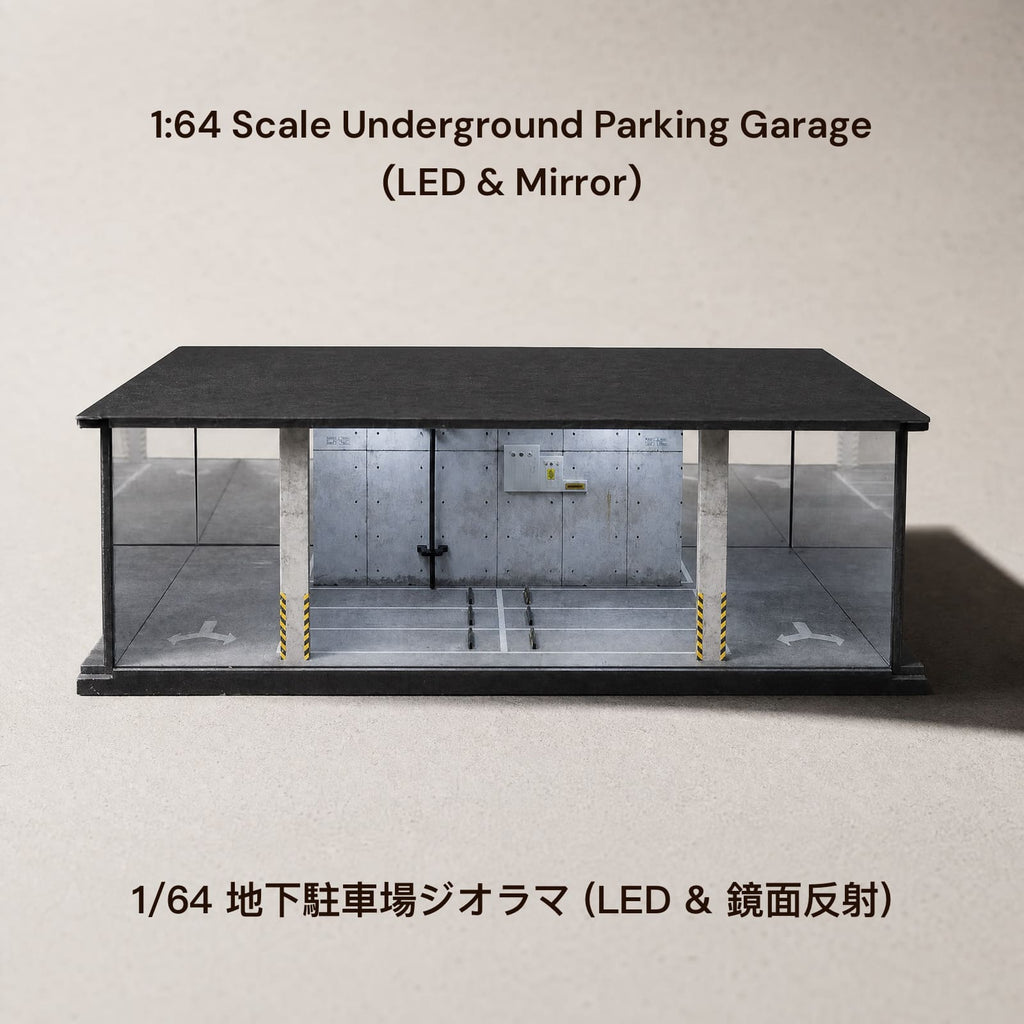 1:64 Scale Underground Parking Garage (LED & Mirror)