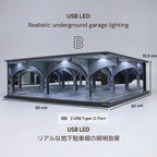 Type-B 1:64 Scale Underground Parking Garage (LED & Mirror)