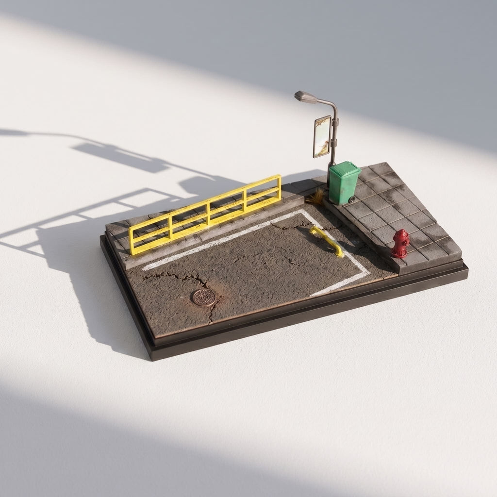Urban Corner - 1/64 Diorama with LED lights