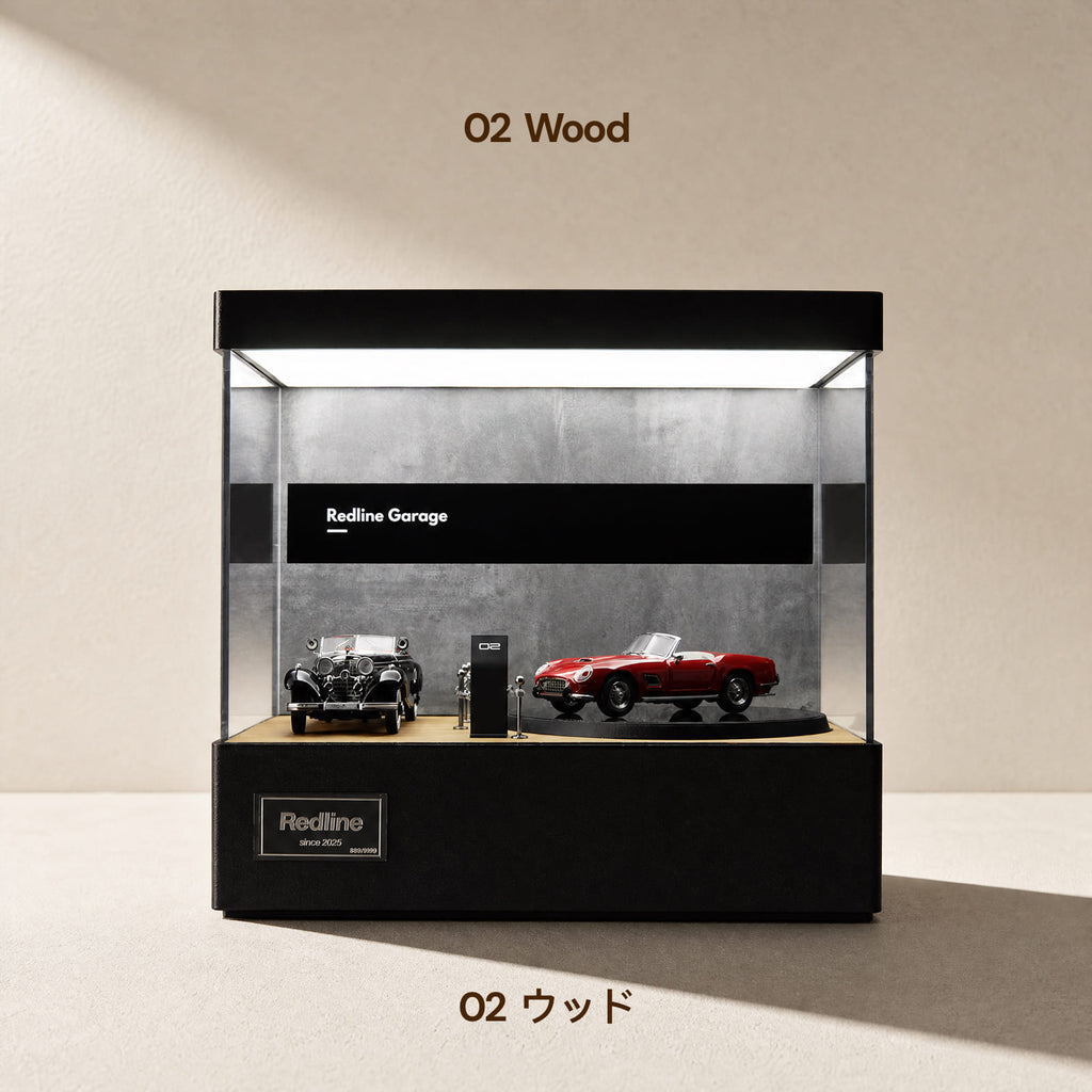 1/64 デスクトップ回転展示ケース・02ウッド