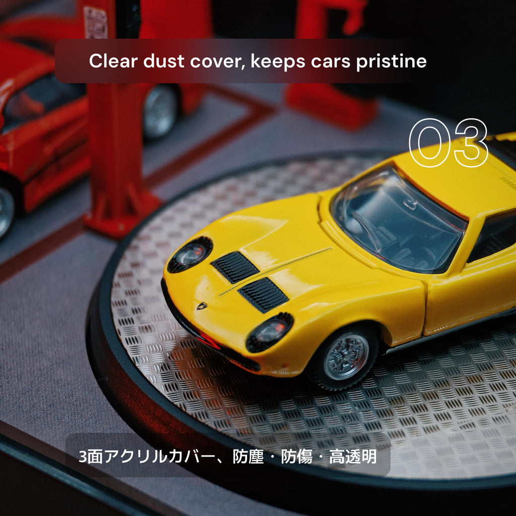 1/64 デスクトップ回転展示ケース・03ガレージ