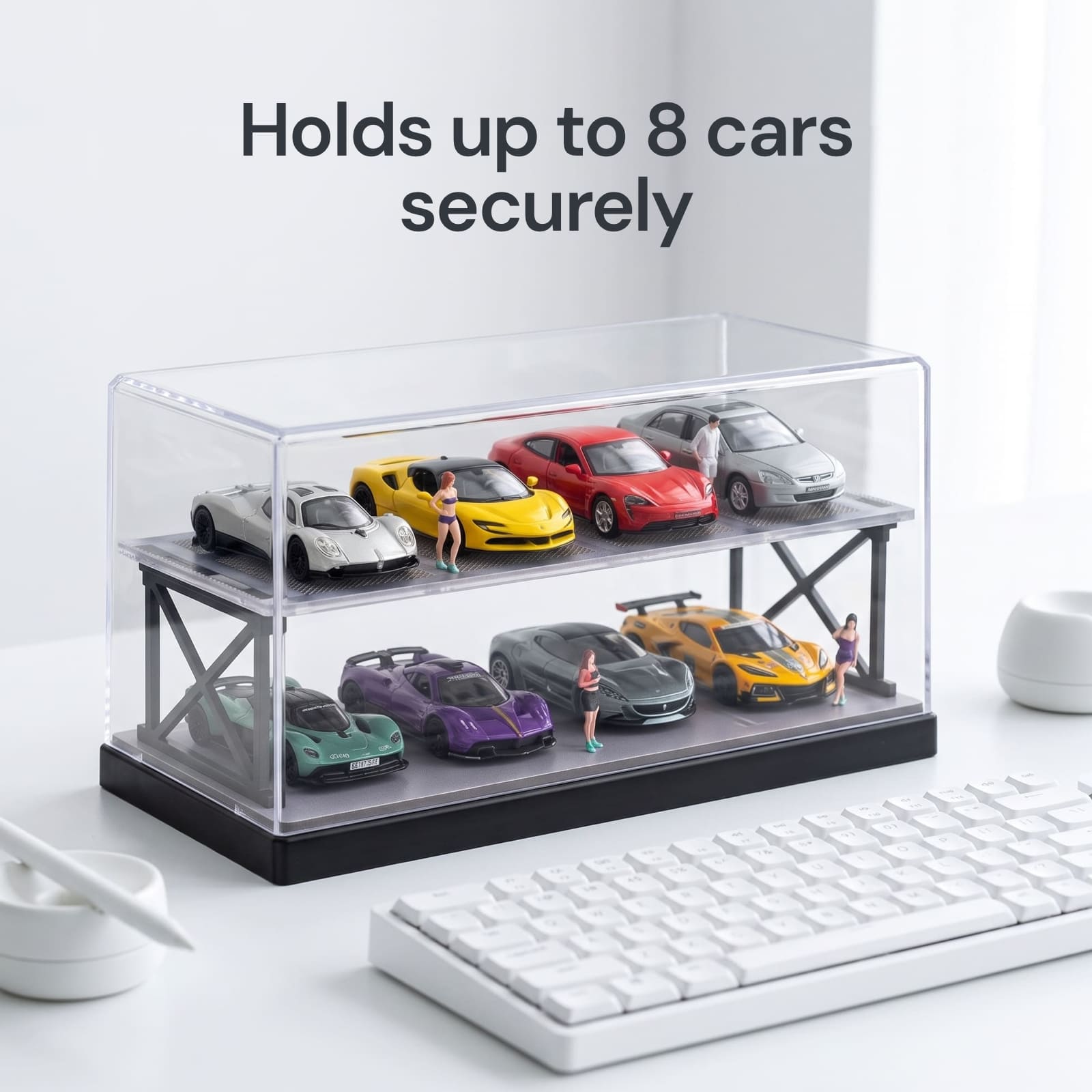 Double-Layer Display Case for 1:64 Diecast Car