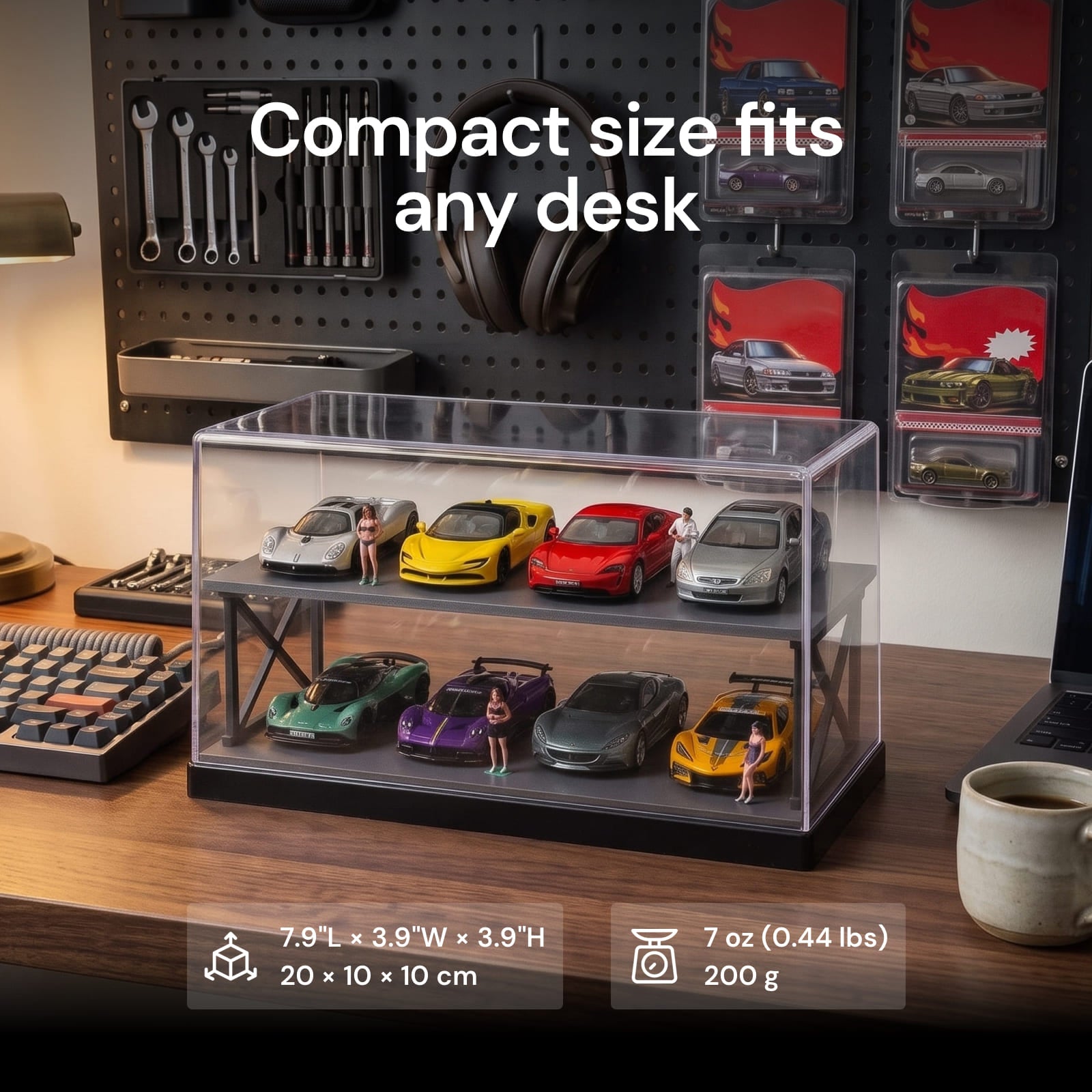 Double-Layer Display Case for 1:64 Diecast Car