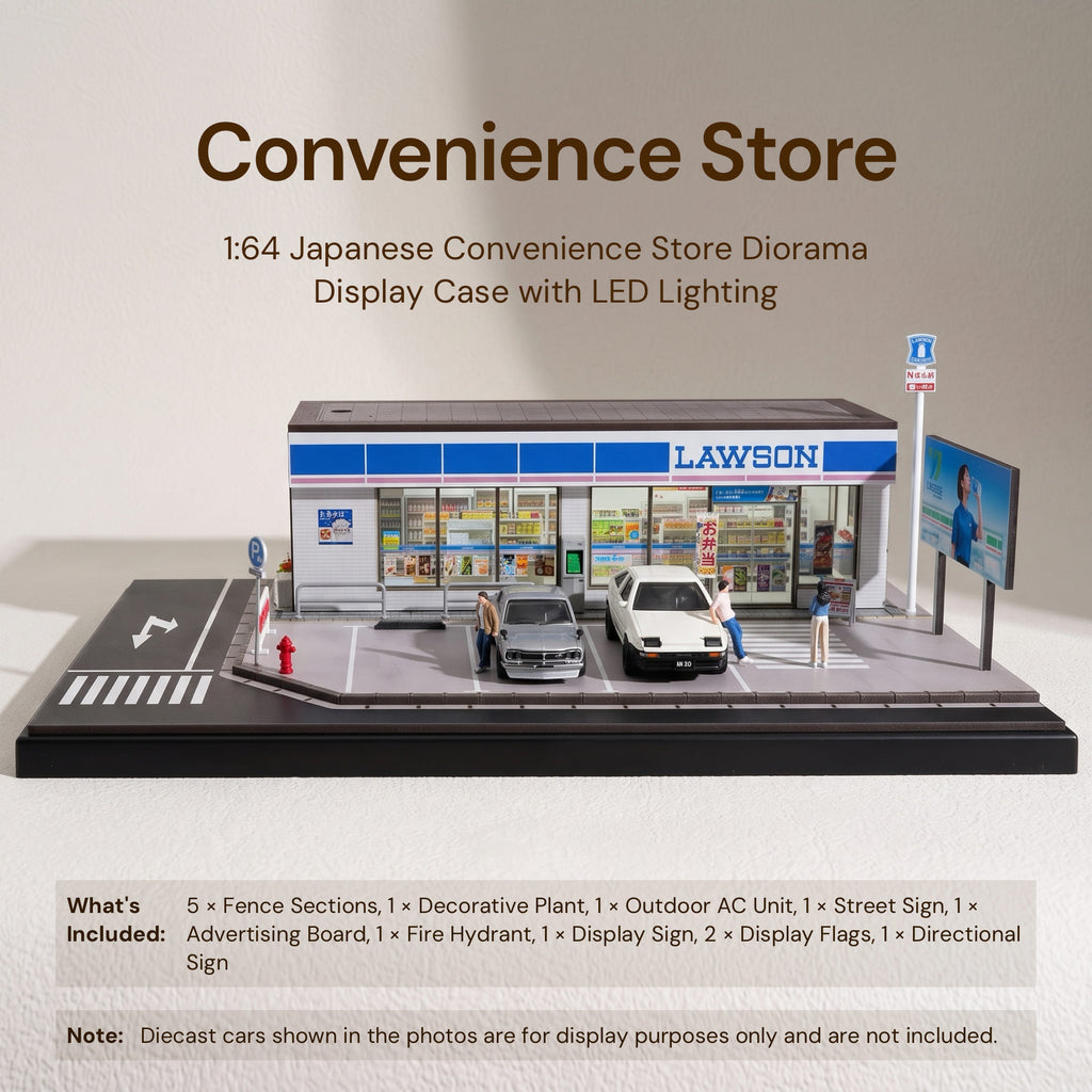 Lawson Convenience Store  – 1:64 LED Diorama for Diecast Collectors