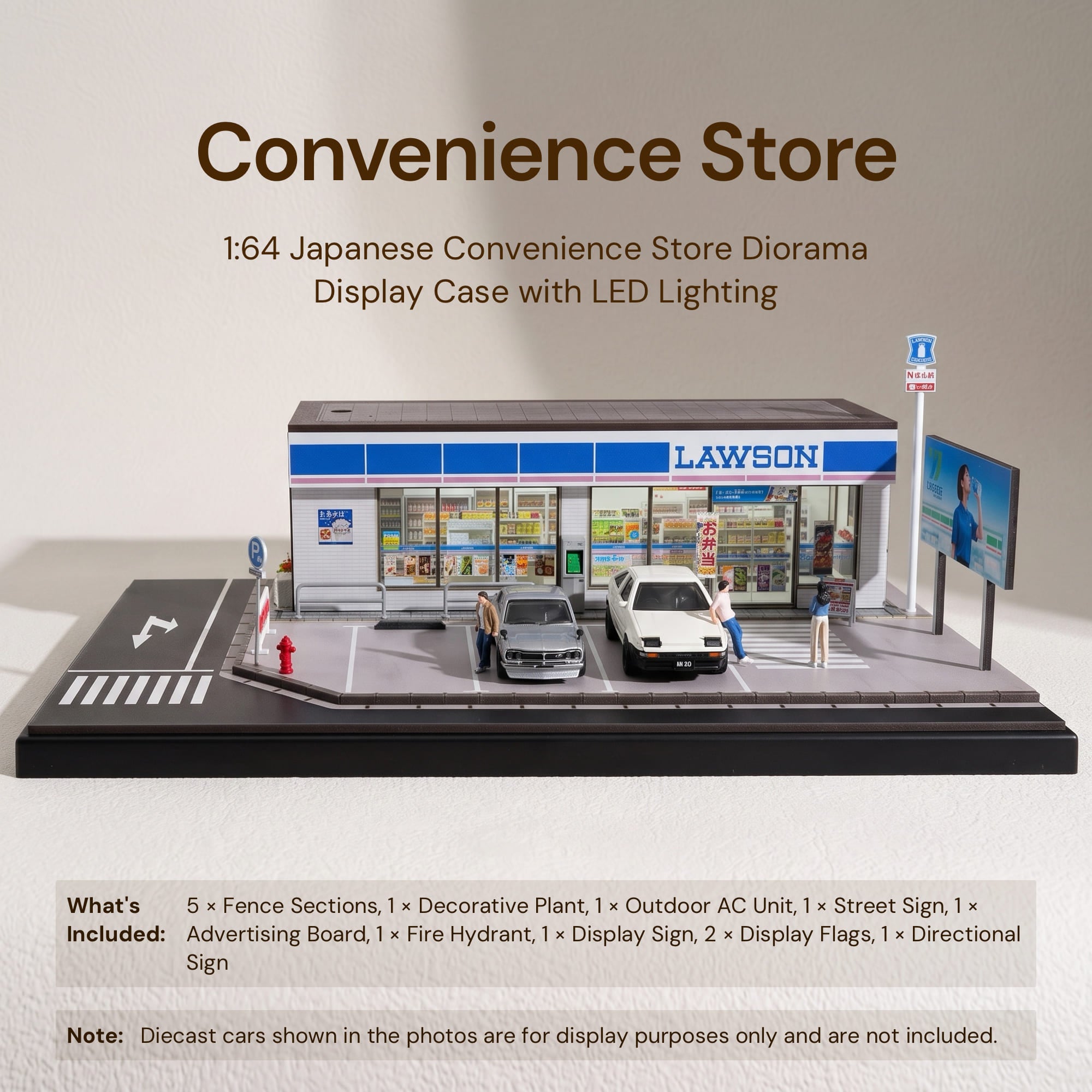 Lawson Convenience Store  – 1:64 LED Diorama for Diecast Collectors