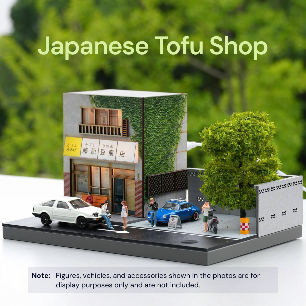 Initial D Fujiwara Tofu Shop – 1:64 LED Diorama for Diecast Collectors