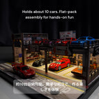 1:64 Multi-Level Car Wash Workshop Diorama with LED Lighting