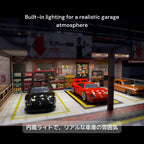 1:64 Multi-Level Car Wash Workshop Diorama with LED Lighting