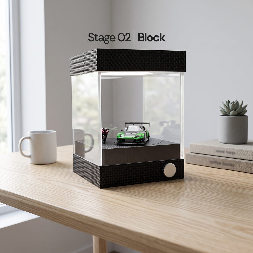 Stage 02 | Block - Motorized LED Display Case for 1:64 Diecast Models