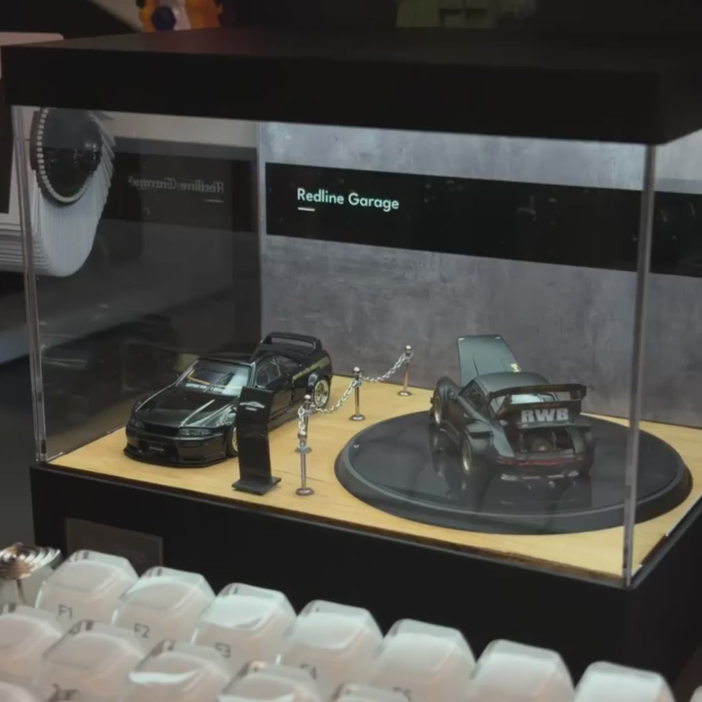 1/64 デスクトップ回転展示ケース・02ウッド