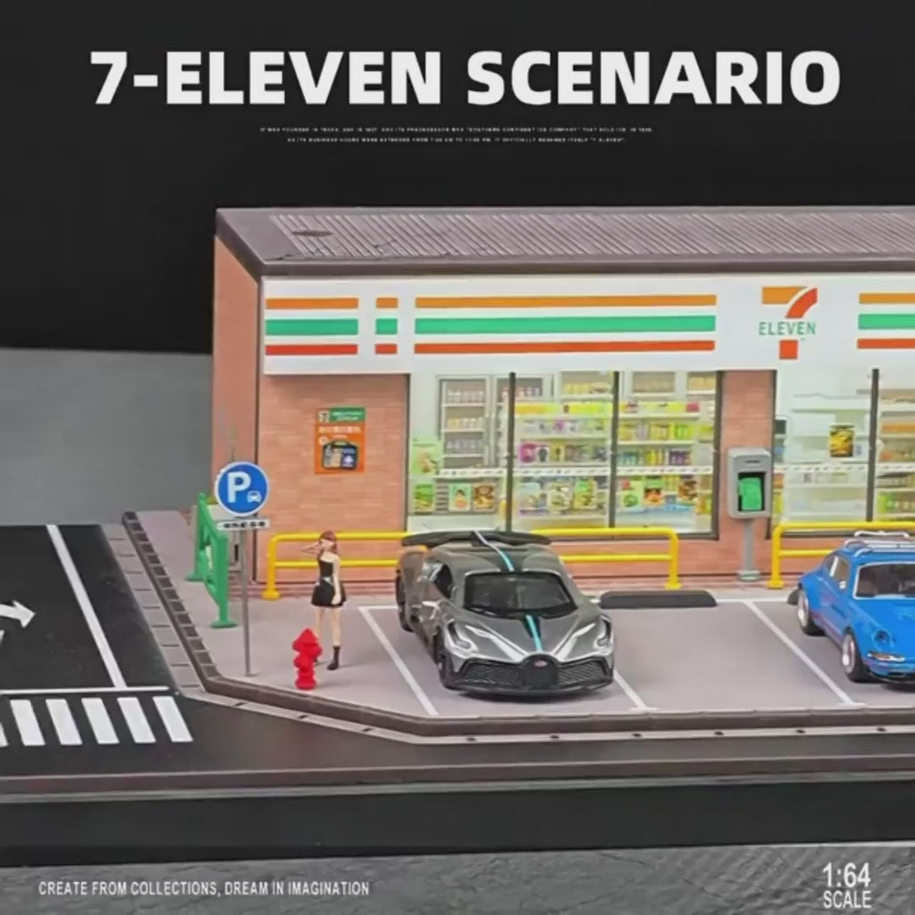 7-Eleven Convenience Store – 1:64 LED Diorama for Diecast Collectors