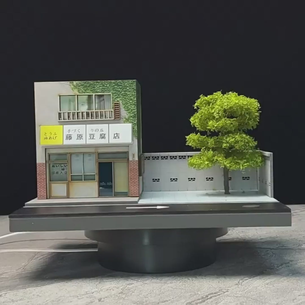 Initial D Fujiwara Tofu Shop – 1:64 LED Diorama for Diecast Collectors