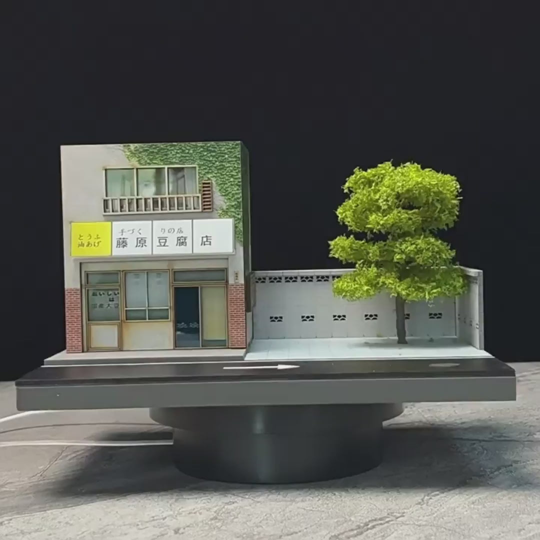 Initial D Fujiwara Tofu Shop – 1:64 LED Diorama for Diecast Collectors